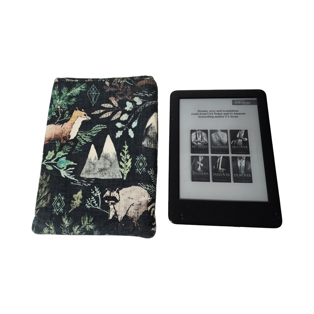 Amazon Kindle 10th Gen 8GB Black E-Reader J9G29R with Woodland Sleeve